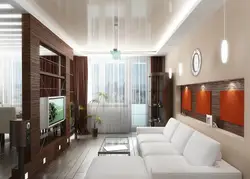 Интерьер гостиной 17 кв м с балконом