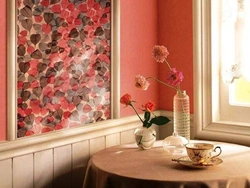 How to wallpaper a kitchen with two types of wallpaper photo