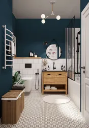 Scandinavian bathroom design with toilet