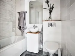 Scandinavian bathroom design with toilet