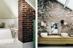 Brick tiles in the bathroom photo