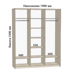 Нутро шафы ў спальню фота