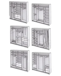 Interior of bedroom closet photo