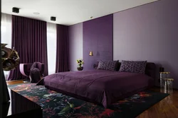 Color combination of wallpaper and curtains for the bedroom photo