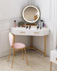 Ladies Table With Mirror In The Bedroom With Lighting Photo