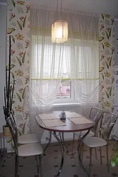 Curtain design for a small kitchen in a modern style