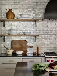 Дизайн кухни с фартуком из кирпича
