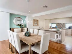 Living Room Design With Kitchen Table