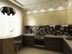 Kitchen designs in brown and beige colors