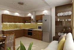 Kitchen designs in brown and beige colors