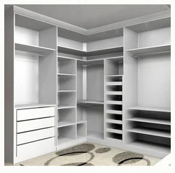 Corner compartment in the bedroom photo