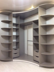Corner compartment in the bedroom photo