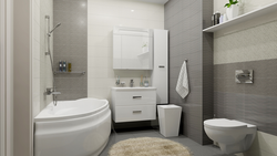 Tile color in a small bathroom photo