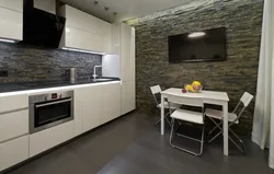 White Kitchen With Artificial Stone Photo