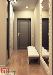 Corridor interior in an apartment of a panel house photo
