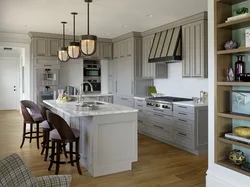 Kitchen Interior With Low Ceiling