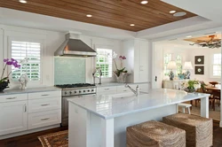 Kitchen interior with low ceiling