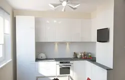 Глянцавая кухня фота хрушчоўкі