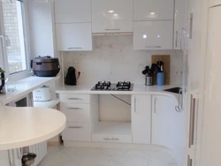 Glossy kitchen photo Khrushchev