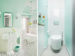 Combination of colors in the interior photo in the bathroom