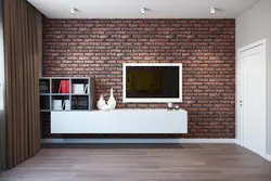 Living Room Design Brick Wall