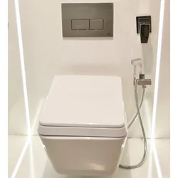 Hygienic shower in the bathroom in the interior