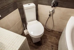 Hygienic shower in the bathroom in the interior