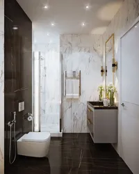 Photos of bright bathrooms and toilets