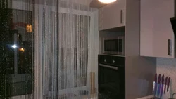 Thread curtains in the kitchen real photos