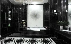 Bathroom design porcelain tiles black