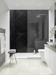 Bathroom design porcelain tiles black