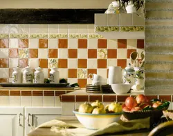 Tile apron design for kitchen