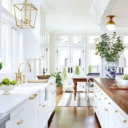 White kitchen in the room photo