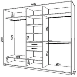 Sketch of a wardrobe for a bedroom photo