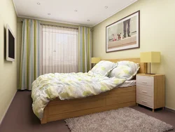 Bedroom 5 sq m design photo with window