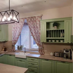 Kitchen design provence curtains