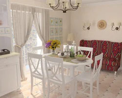 Kitchen design provence curtains