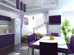 Mətbəx interyerində lilac ilə hansı rənglər gedir