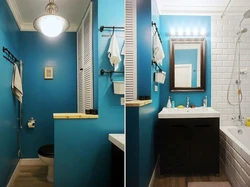 Paint the bathroom walls instead of tiles photo