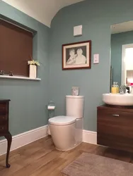 Paint the bathroom walls instead of tiles photo