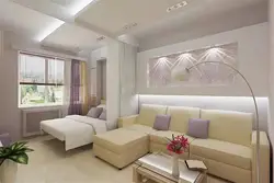 Düzbucaqlı qonaq otağı yataq otağı daxili