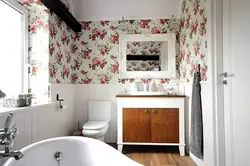 Wallpaper In The Bathroom Interior