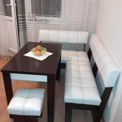 Small kitchen design with sofa