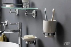 Bathroom accessories in the bathroom interior