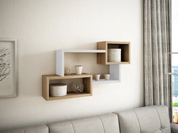 Wall shelves for bedroom design