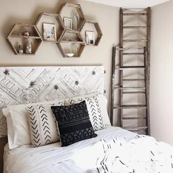 Wall shelves for bedroom design