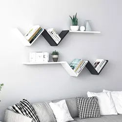 Wall shelves for bedroom design
