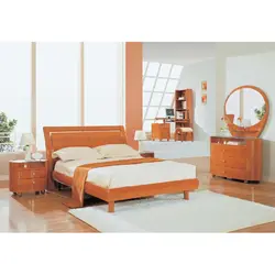 Bedroom design with red furniture