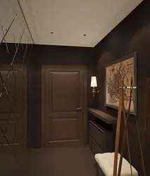 Hallway design brown floor