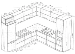 Corner kitchen dimensions drawings photo